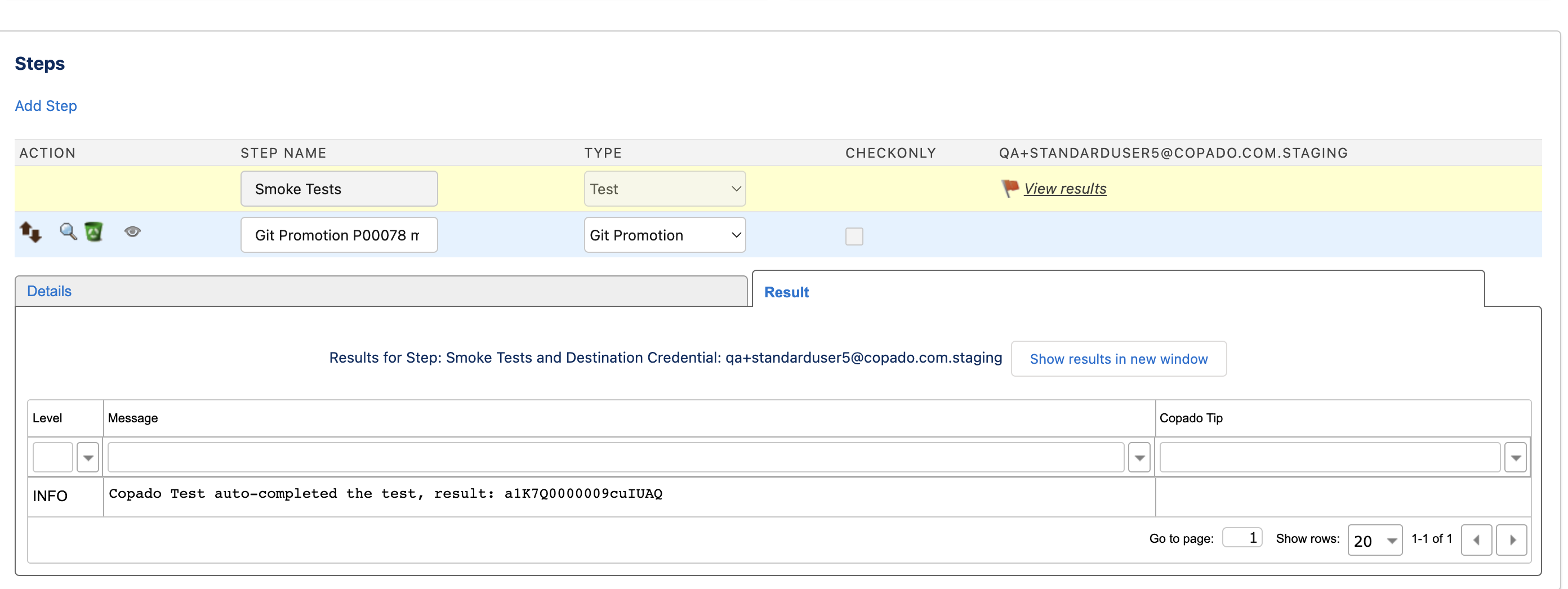 Copado-Robotic-Testing Valid Test Registration